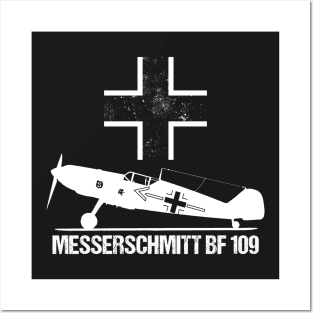 Messerschmitt BF109 Warbird T-Shirt ME109 German WW2 Military Aircraft Posters and Art